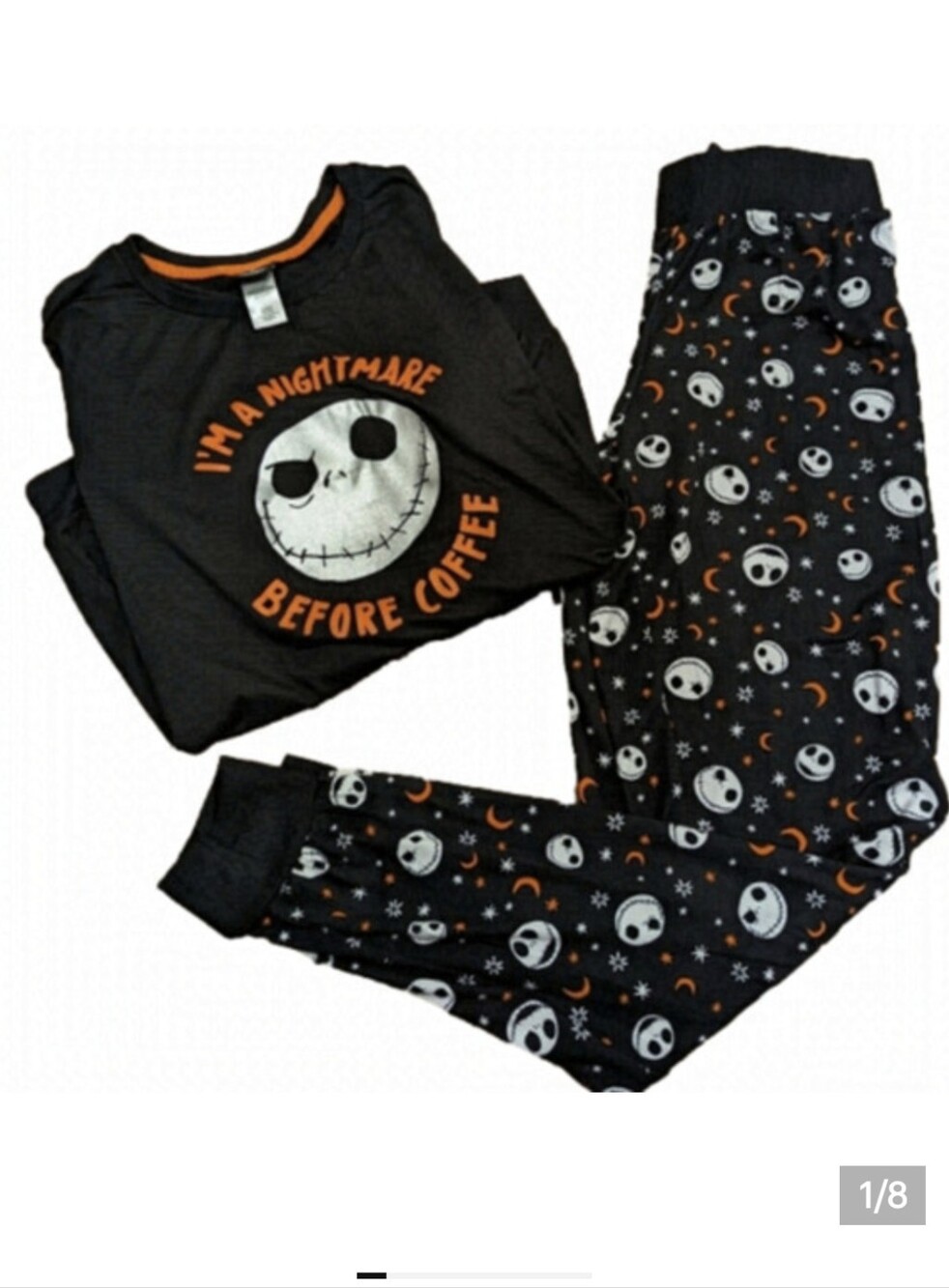 DISNEY Nightmare before Christmas, Jack skellington Pajamas woman's Sz XS